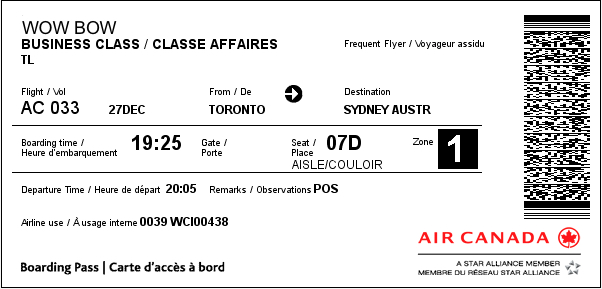 Boarding Card